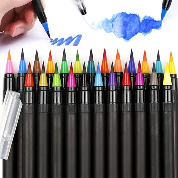 Художествени маркер 48 цвята, акварелни четки, маркери, химикалки, за рисуване, книжки за оцветяване, манга, калиграфия, ученически пособия, Канцеларски материали