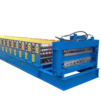 Цветни PPGI / Aluzinc / Алуминиеви и поцинковани рулони Метален двуслойни машина с две профили Ibr, Формоване машина Производствена линия
