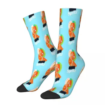 Цветни чорапи за напитки APEROL SPRITZ, мъжки и дамски летни чорапи от полиестер