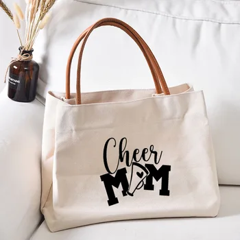 Чанта-тоут за мама, подаръци за Деня на майката, жените холщовая плажна чанта, чанта за количка, пътна чанта, спортна чанта, чанта за обяд по индивидуална заявка