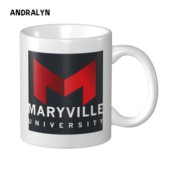 Чаша с логото на Университета Мэривилля 330 мл Керамични творчески чаши за чай и кафе с мляко, Забавен подарък на приятели за рожден Ден