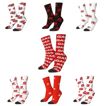 Чорапи в клетка с логото на Gasgas, мъжки и дамски модни чорапи, новост, пролет-лято, есен-зима, чорапи със средна дължина, подарък