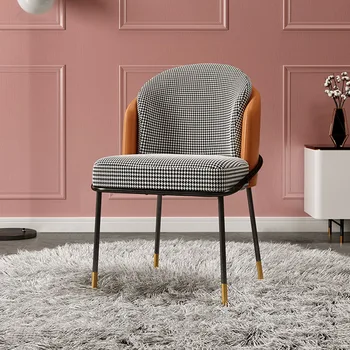Экономящие пространство Кожени трапезни столове за всекидневна, дизайнерски трапезни столове, елегантно обзаведени с модерни мебели в скандинавски стил Silla De Comedor