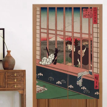 Японски Аниме Врата текстилен завеса Ресторант, Магазин за суши и Ramen, мультяшное изкуство, Снек клуб Izakaya